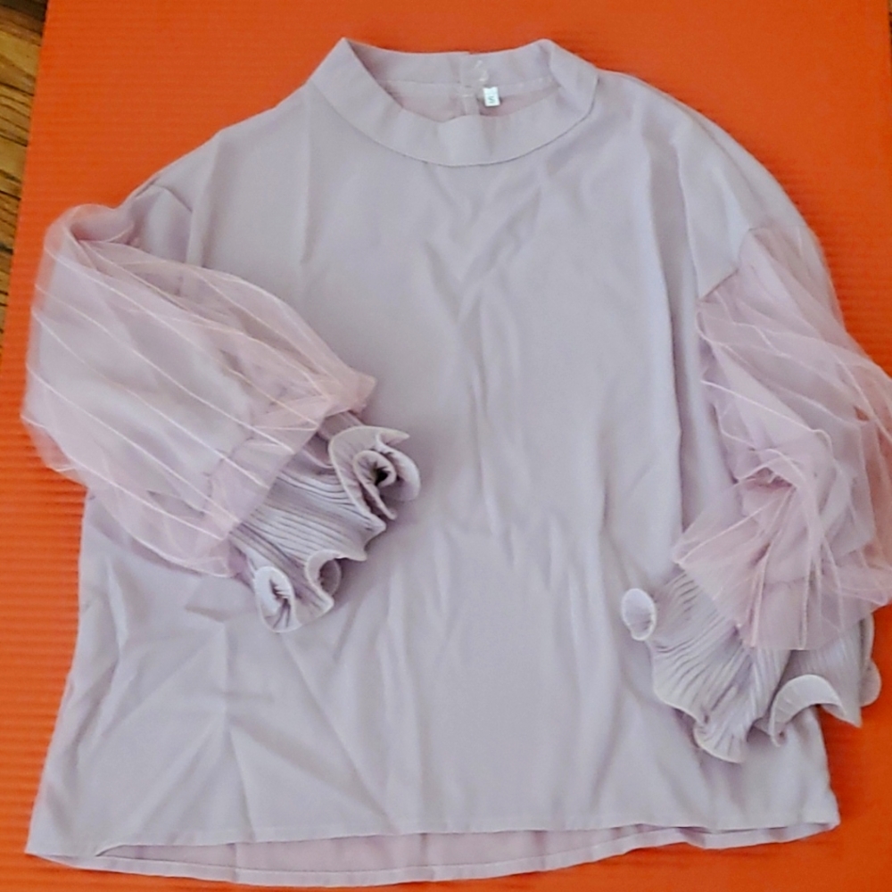 LIGHT pink gorgeous blouse.